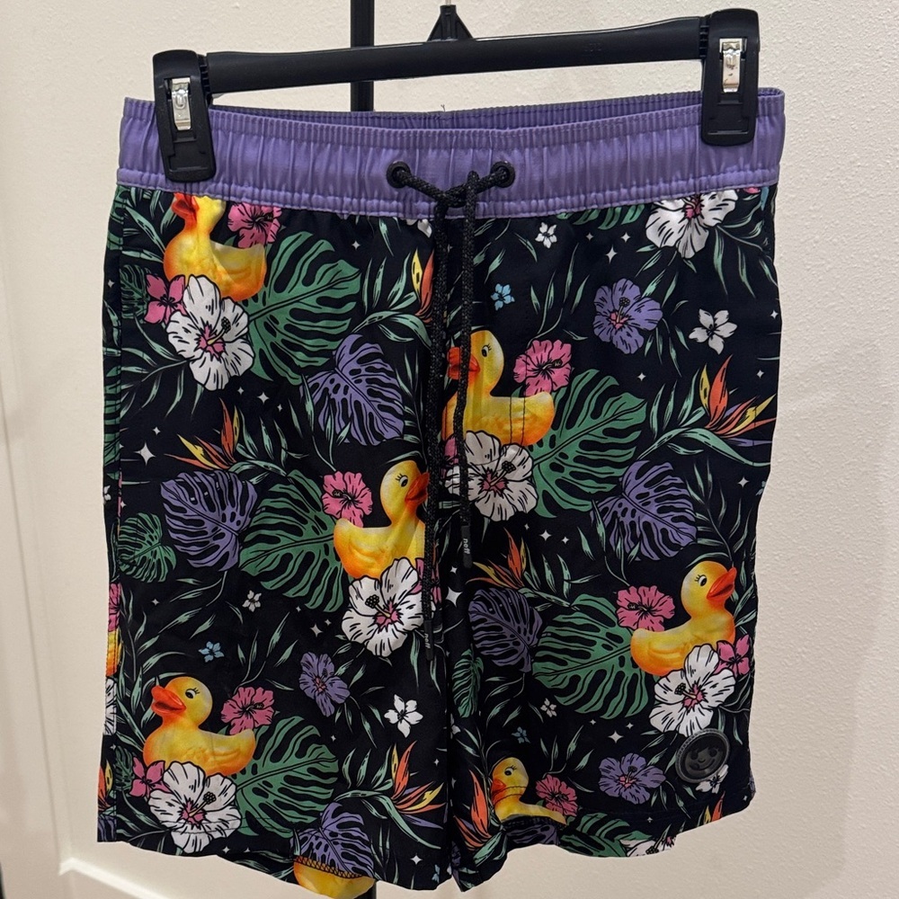 Neff Black Floral Duck Print Men's Shorts